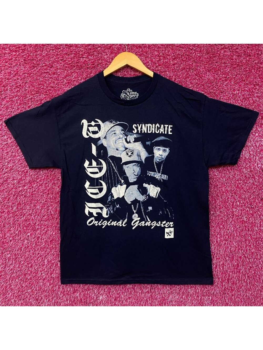 Ice-T Rhyme Syndicate 50th Anniversary of Hip Hop Graphic T-Shirt Large